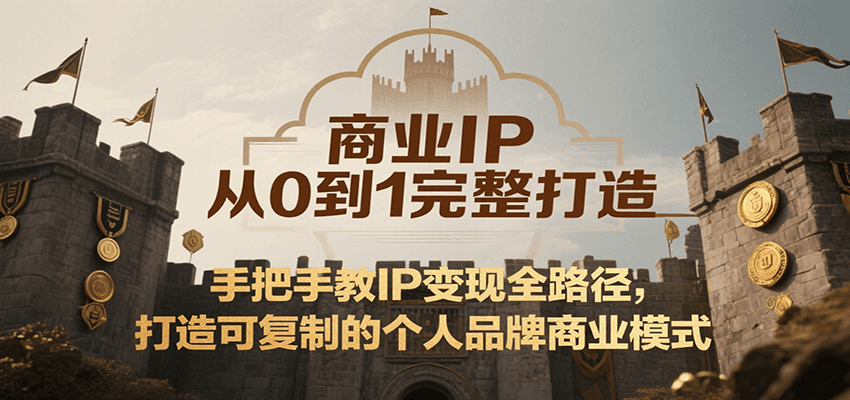 商业IP从0到1完整打造，手把手教IP变现全路径，打造可复制的个人品牌商业模式-小Z博客