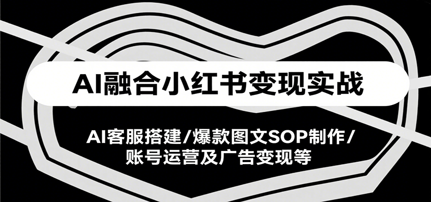 AI融合小红书变现实战课，AI客服搭建/爆款图文SOP制作/账号运营及广告变现等-小Z博客