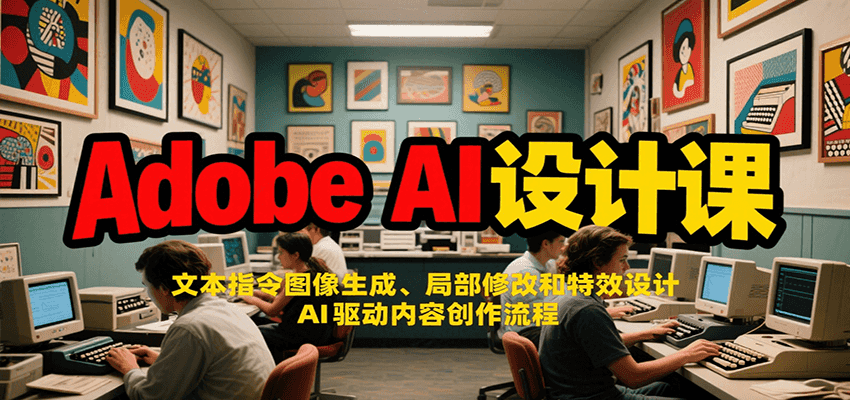 Adobe AI设计课：文本指令图像生成、局部修改和特效设计，AI驱动内容创作流程-小Z博客