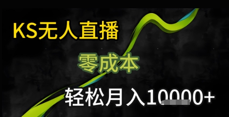 KS无人直播25年最新玩法，只需一部手机，轻松月入1W+【揭秘】-小Z博客