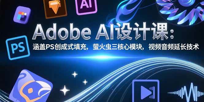 （15469期）Adobe AI设计课：涵盖PS创成式填充，萤火虫三核心模块，视频音频延长技术-小Z博客