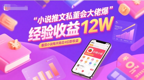 小说推文私董会大佬爆单经验分享收益12W，番茄小说每天稳定4位数收益-小Z博客