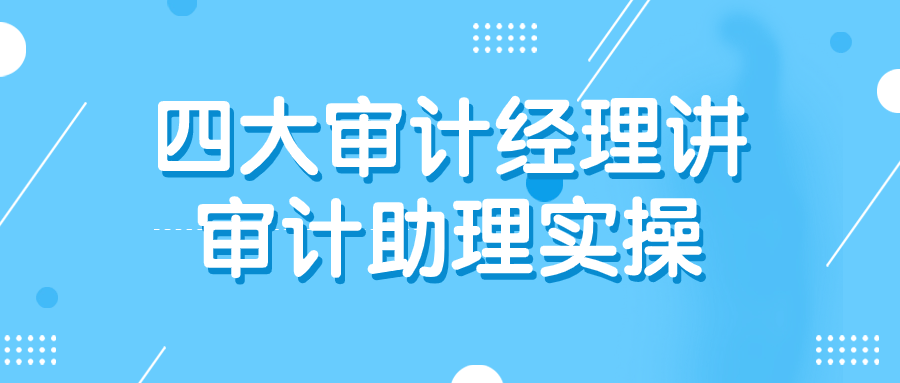 四大审计经理讲审计助理实操-小Z博客